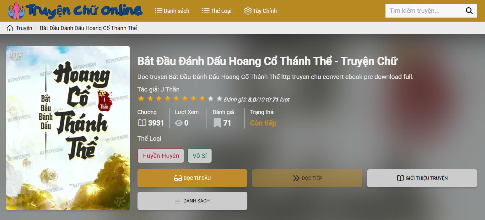 Truyện Tranh Đọc truyện online - Bắt Đầu Đánh Dấu Hoang Cổ Thánh Thể - Khám phá ngay!