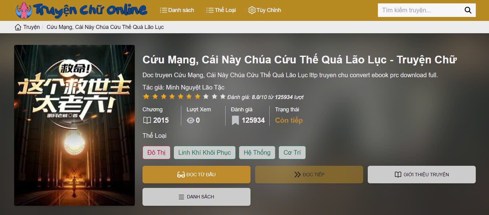 Truyện Tranh Cứu Mạng, Cái Này Chúa Cứu Thế Quá Lão Lục - Đọc truyện chữ online: Hài hước, linh khí và sứ mệnh cứu thế