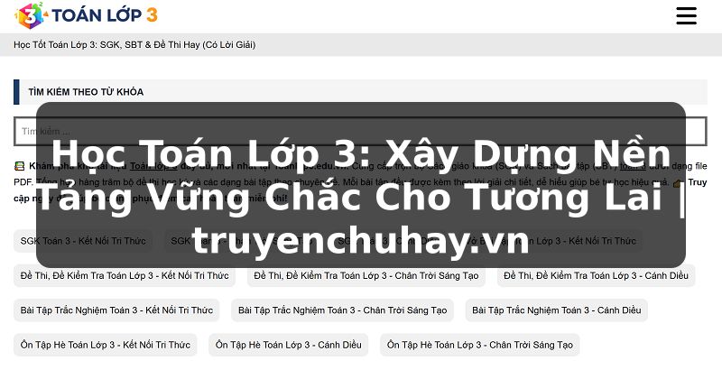 Truyện Tranh Học Toán Lớp 3: Xây Dựng Nền Tảng Vững Chắc Cho Tương Lai | truyenchuhay.org