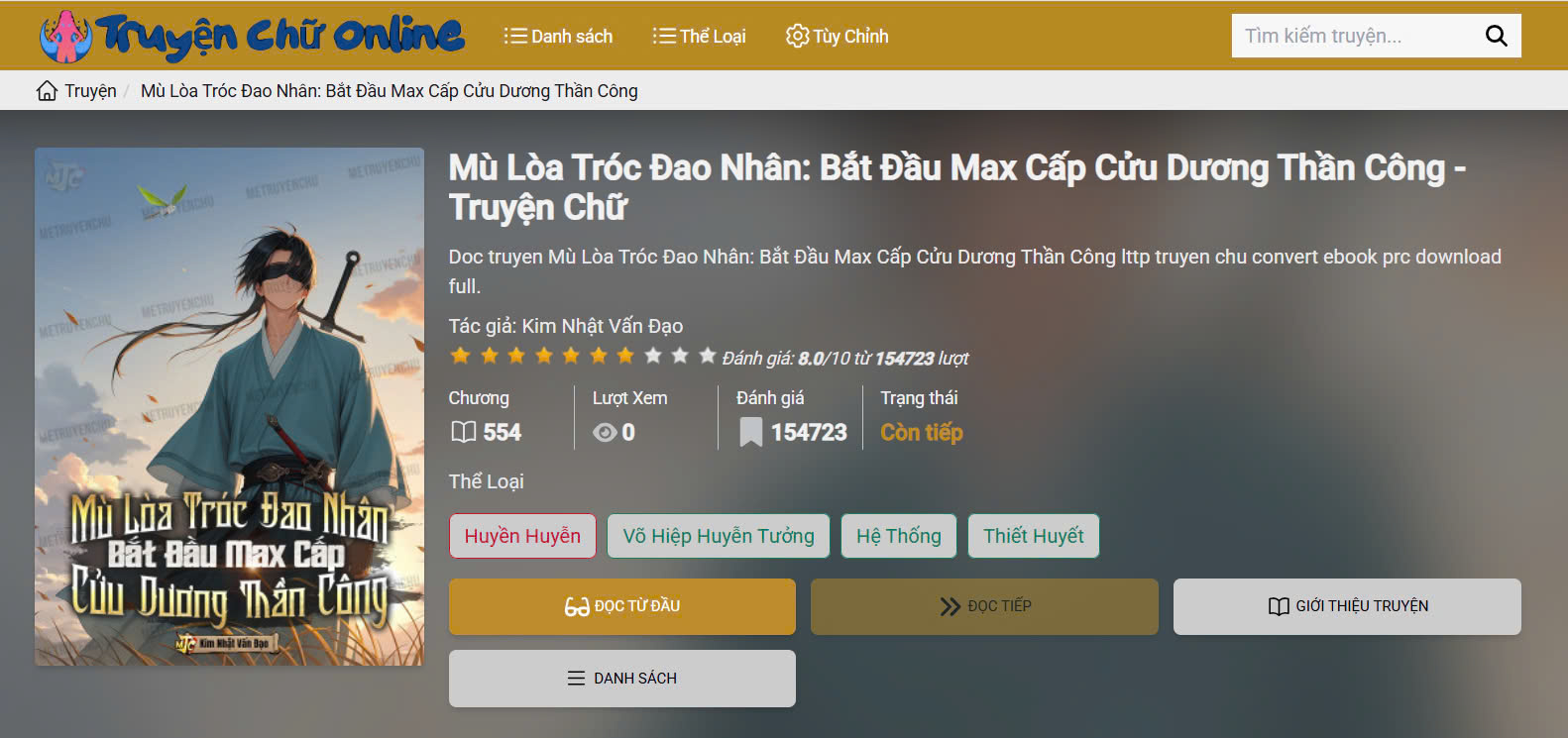 Truyện Tranh Đọc Mù Lòa Tróc Đao Nhân: Bắt Đầu Max Cấp Cửu Dương Thần Công online miễn phí ngay hôm nay