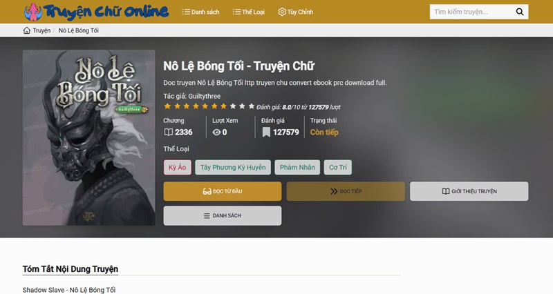 Truyện Tranh Nô Lệ Bóng Tối: Siêu Phẩm Kỳ Ảo Phương Tây Trên Web Truyện Chữ Online