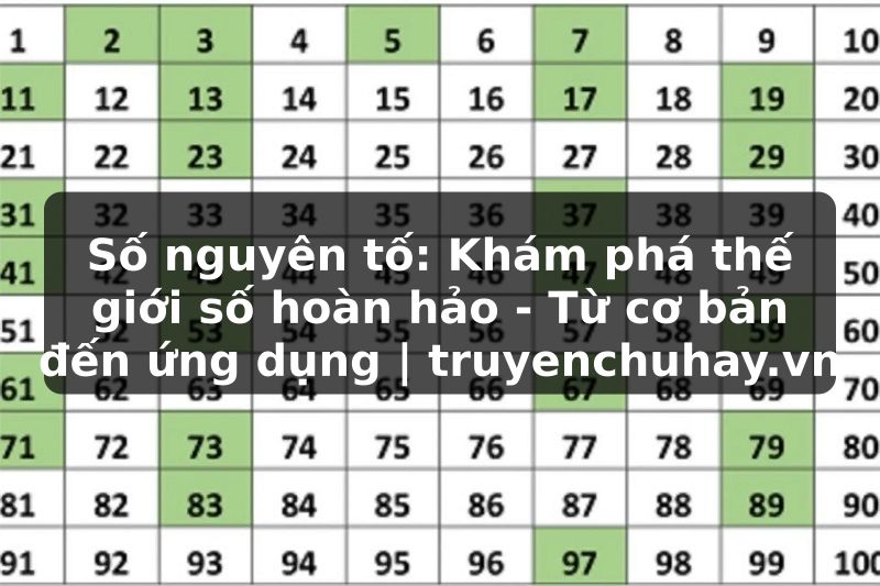 Truyện Tranh Số nguyên tố: Khám phá thế giới số hoàn hảo - Từ cơ bản đến ứng dụng | truyenchuhay.org