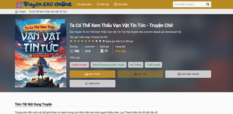 Truyện Tranh Truyện: Ta Có Thể Xem Thấu Vạn Vật Tin Tức - Dị Năng Thấu Thị và Hành Trình Sinh Tồn