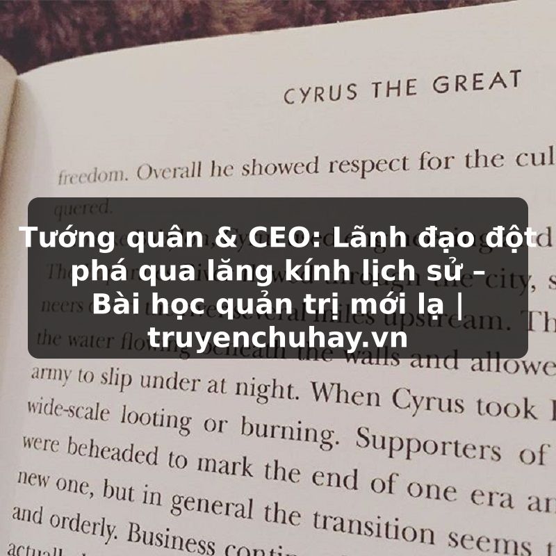 Truyện Tranh Tướng quân & CEO: Lãnh đạo đột phá qua lăng kính lịch sử – Bài học quản trị mới lạ | truyenchuhay.org